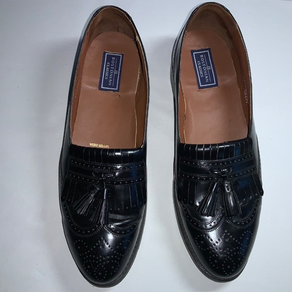 Bostonian Classics 26271 black  Kiltie Tassel Wingtip Loafers Men's Sz 11D - Picture 2 of 8